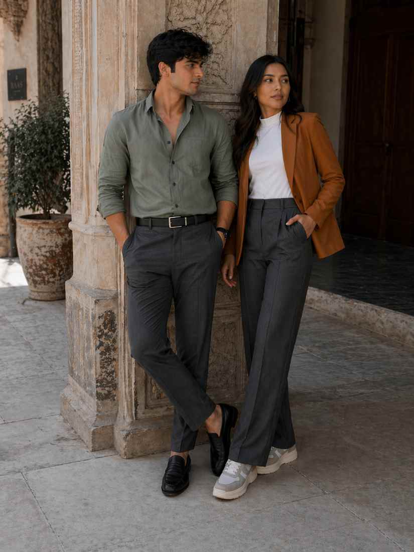 Minimal couple outfit coordination 2026