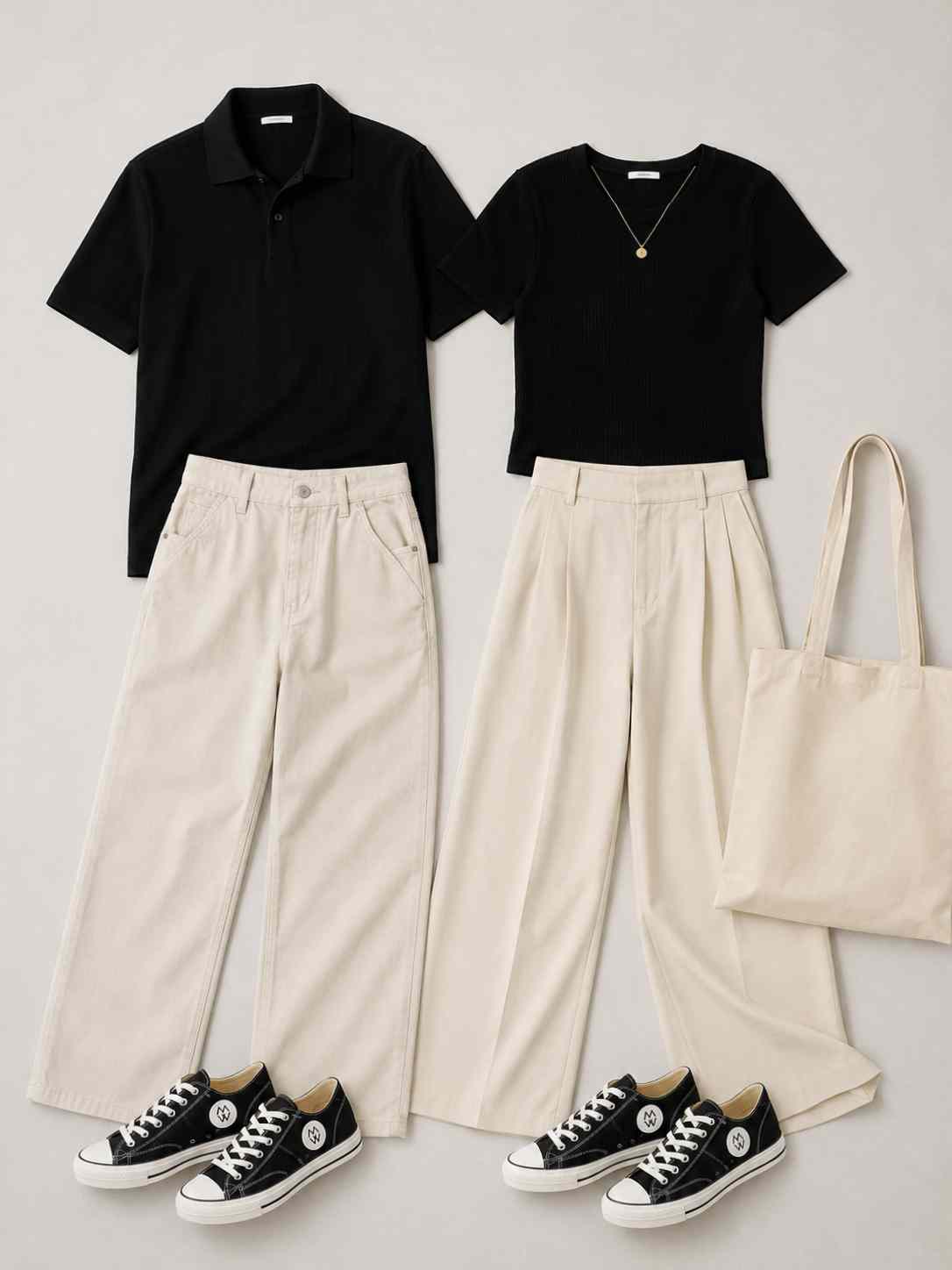 Japanese Minimal Couple Outfit