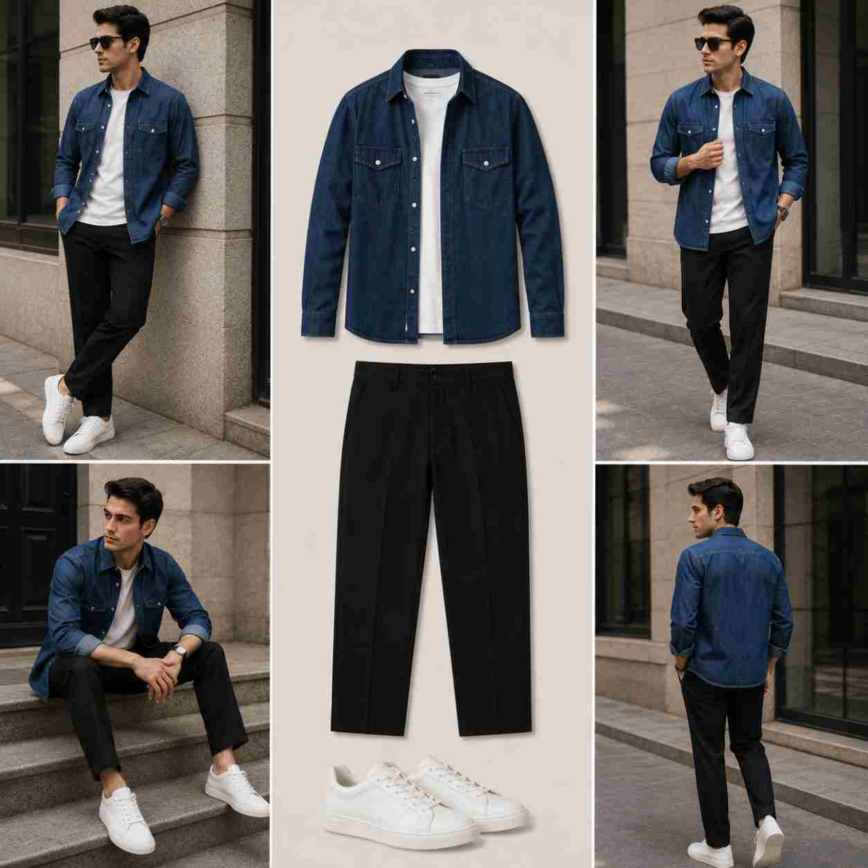 Denim Layers Overshirt Outfit
