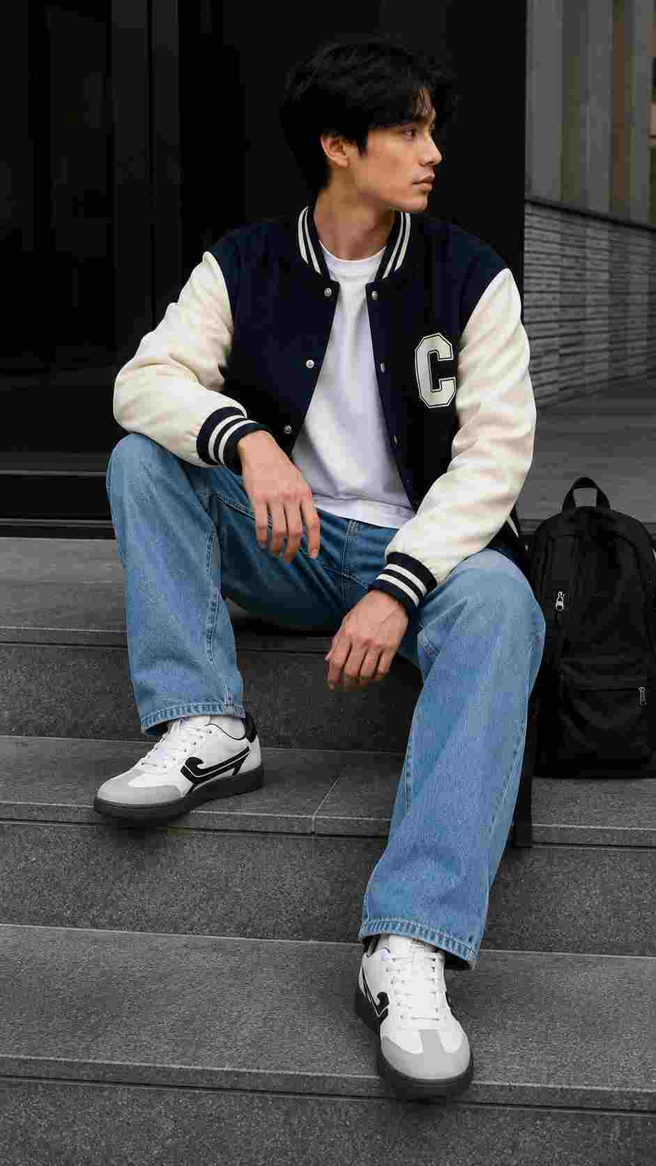 Korean College Varsity Look 3