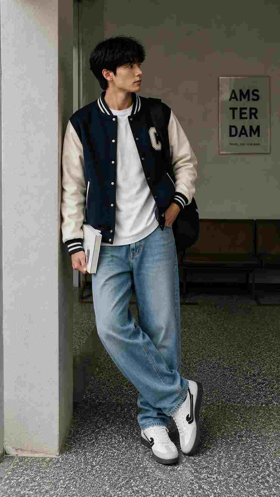 Korean College Varsity Look 4