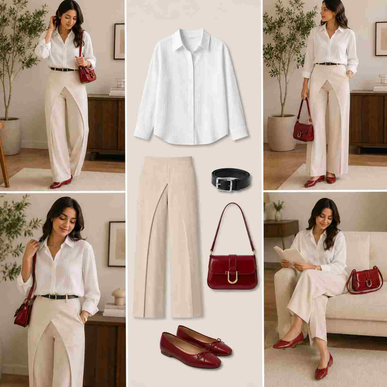 Cherry Red Accent Outfit