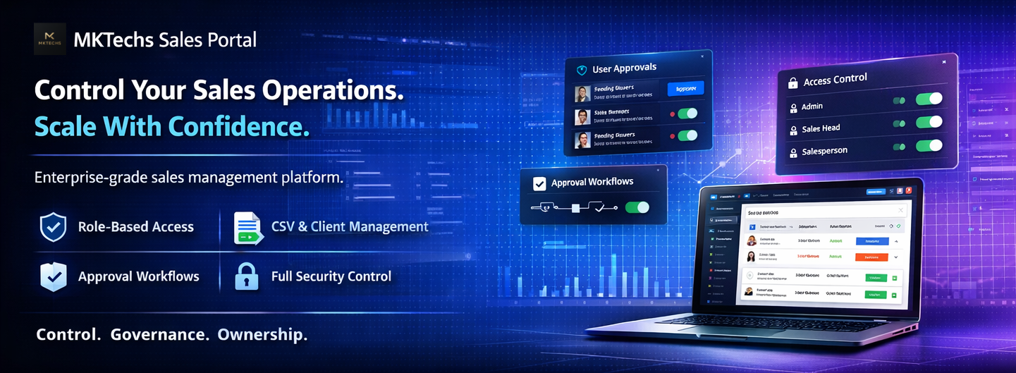MKTechs Sales Portal Dashboard